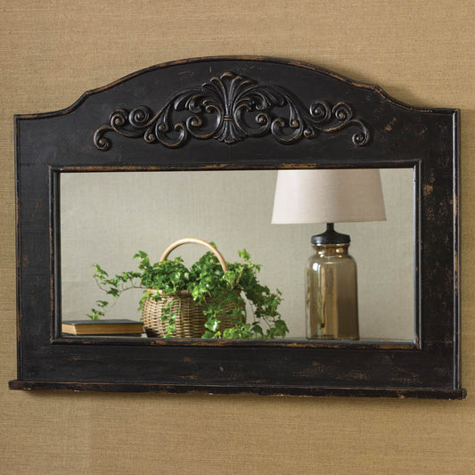 Mantle Top Mirror Beautiful Scrolled Designs