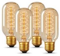 Edison Incandescent Light Bulbs 40W Each Light Bulb Dimmable Incandescent Light Bulbs Light Fixture Amber