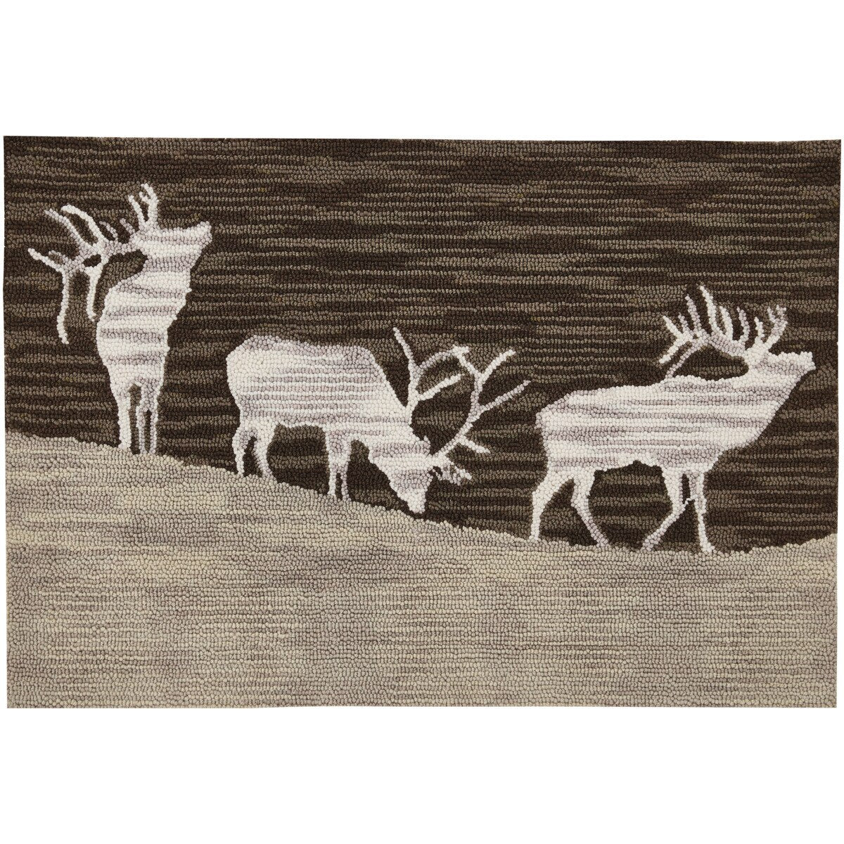 Elk Lodge Handhooked Rug 24 x 36" Rustic Design by Park Designs