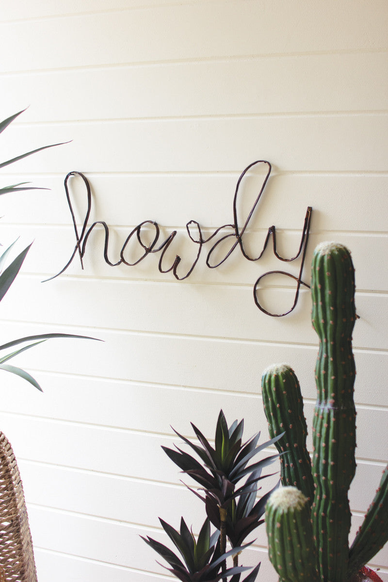 Farmhouse / Country Western Rustic Scrap Iron Howdy Wall Decor Welcome Sign