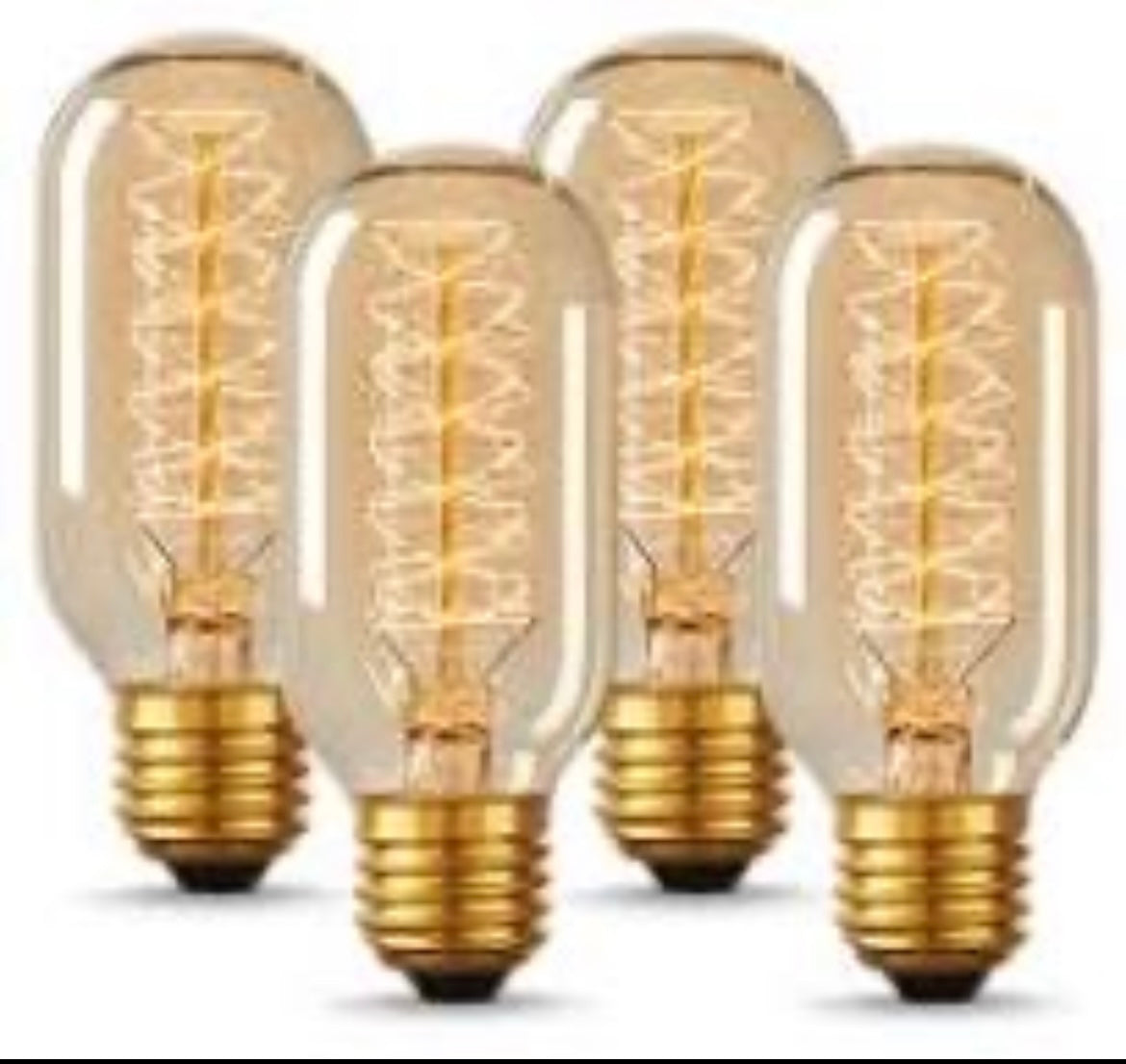 Edison Incandescent Light Bulbs 40W Each Light Bulb Dimmable Incandescent Light Bulbs Light Fixture Amber