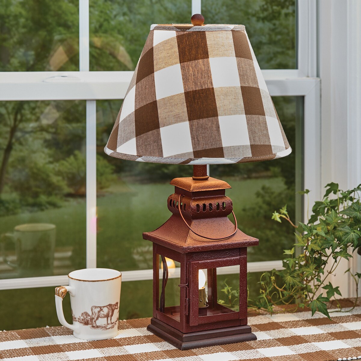 Country Farmhouse Lamp with Shade Butter Churn Lamp Park Designs LOW STOCK
