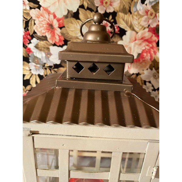 Park Designs Large White Lantern Metal - Unique Collectibles 4 YOU