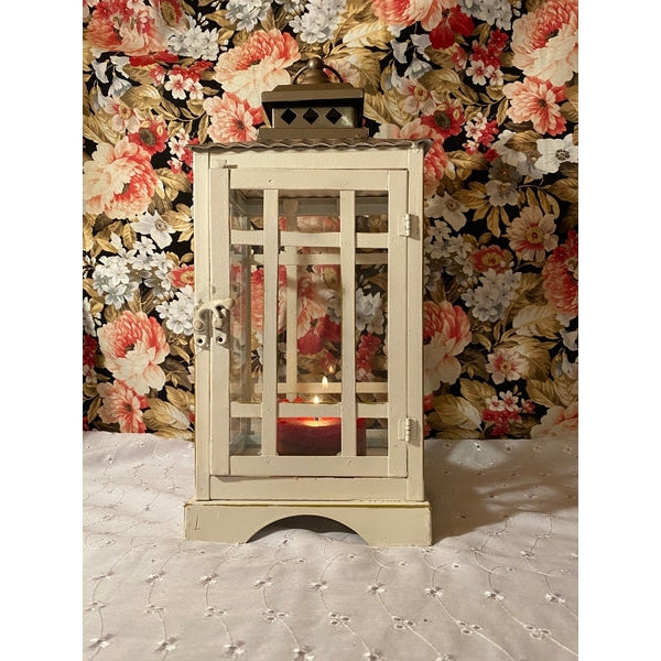 Park Designs Large White Lantern Metal - Unique Collectibles 4 YOU