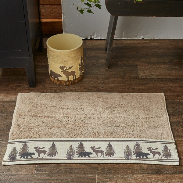 Woodland Bath Mat Bears and Moose