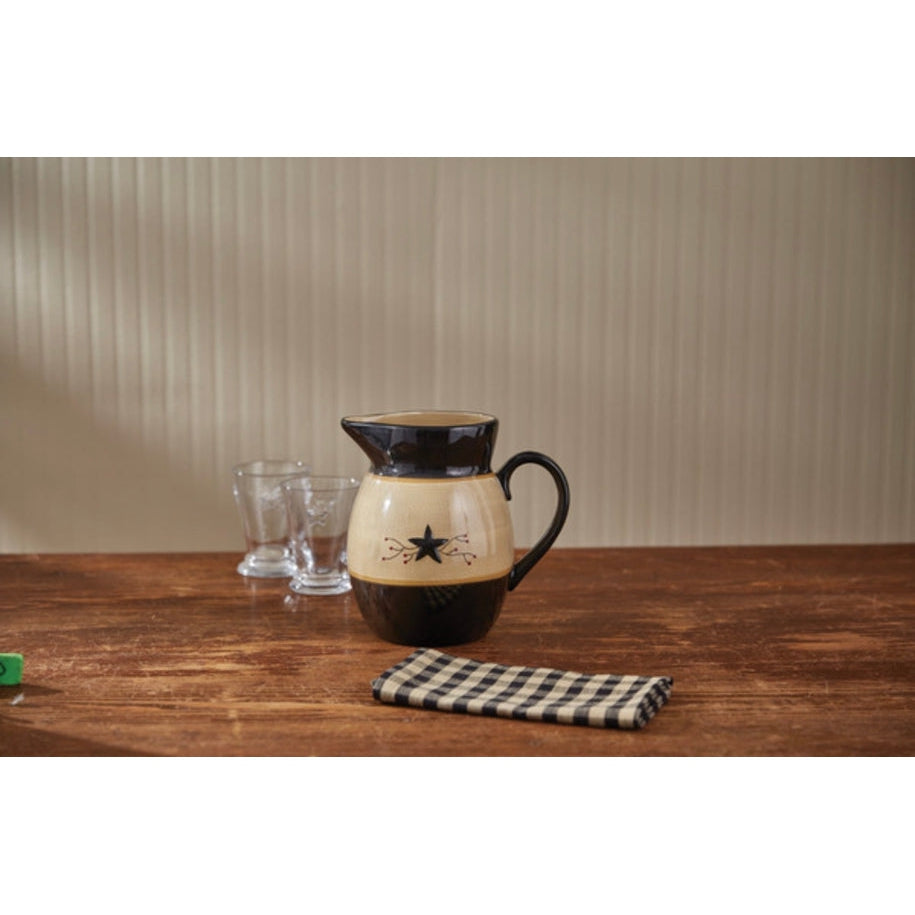 Park Designs Star Vine Pitcher Hand Painted Embossed Star - Unique Collectibles 4 YOU