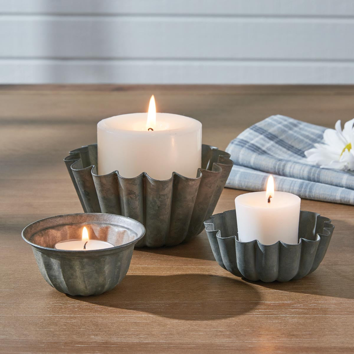 Jello Mold Candle Holders - Vintage Designs