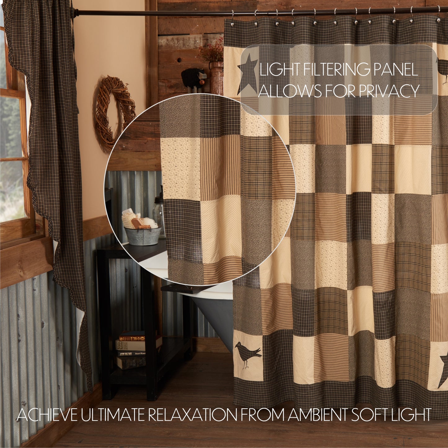 Kettle Grove Shower Curtain by VHC Brands SPEND $200 AND GET 20% OFF