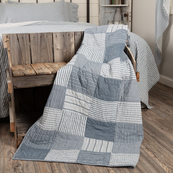 VHC Brands Sawyer Mill Blue Block Quilts Queen, King, Luxury King & Accessories - Unique Gift Shop - Vintage Collectibles, Home Decor, Quilts, Wall Art