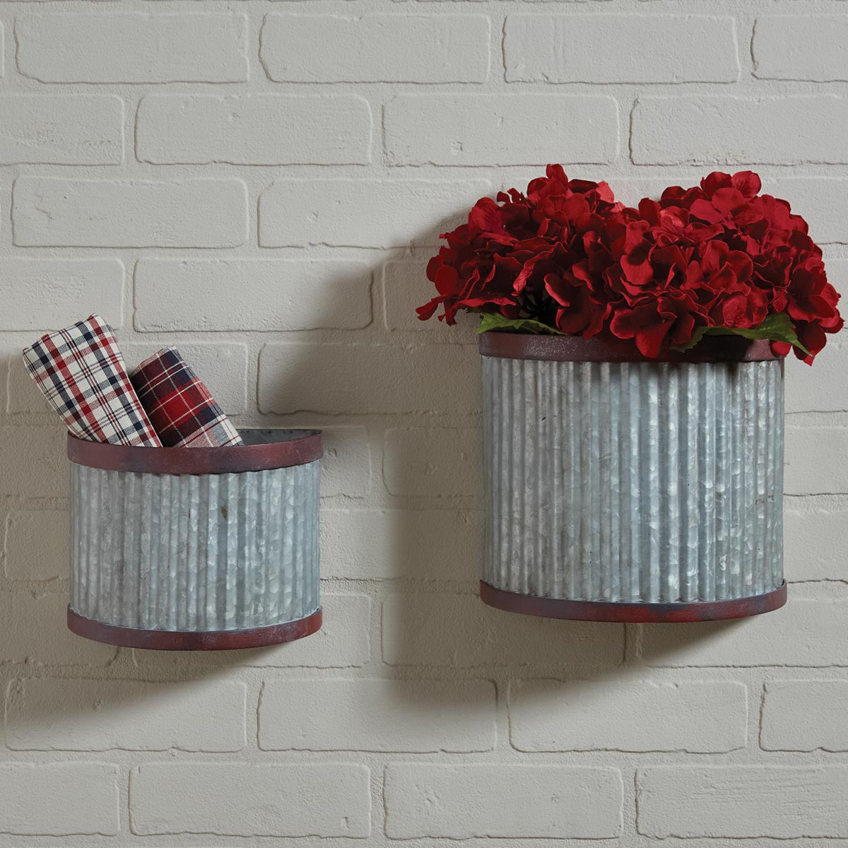 Rustic Vintage Designed Wall Pocket Set of 2