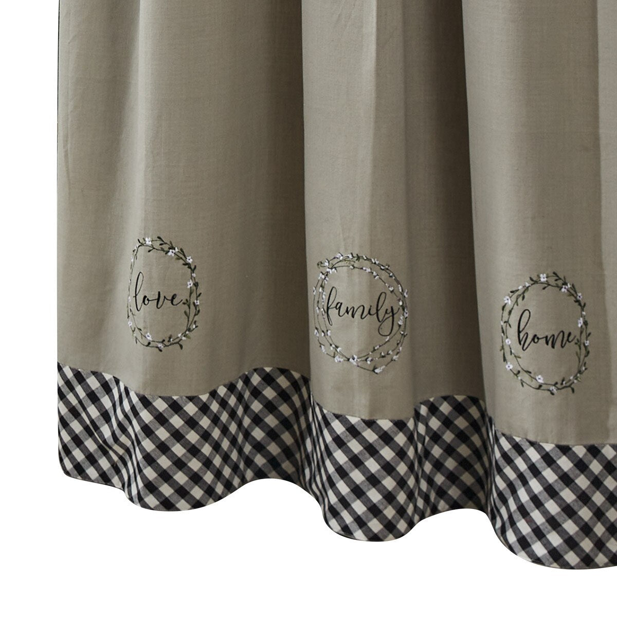 Bouquet of Grace Shower Curtain Park Designs Luxurious Embroidered