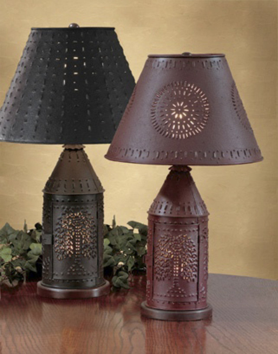 Black Punched Tin Lamp Shade Willow Designs 12”