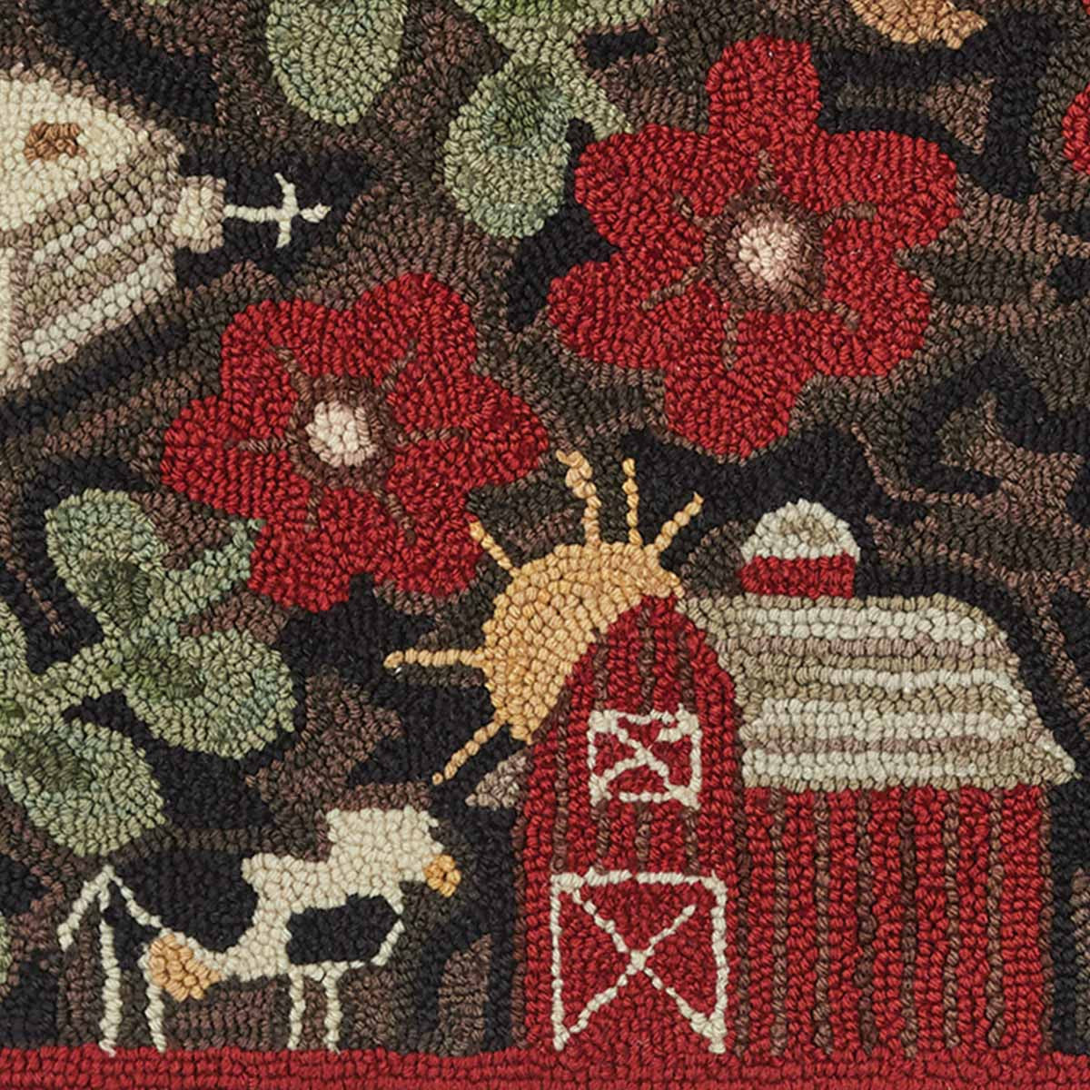 Farm Life Hooked Rug 2' x 3' Handcrafted Area Rug - SPECIAL OFFER SPEND $200 AND GET 20% OFF