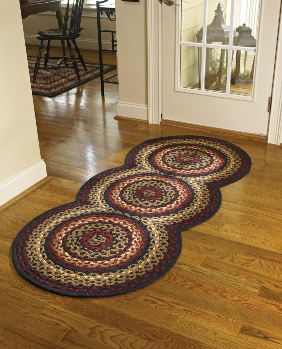 Park Designs Folk Art Country Area Braided Rug Runner 30" x 72"