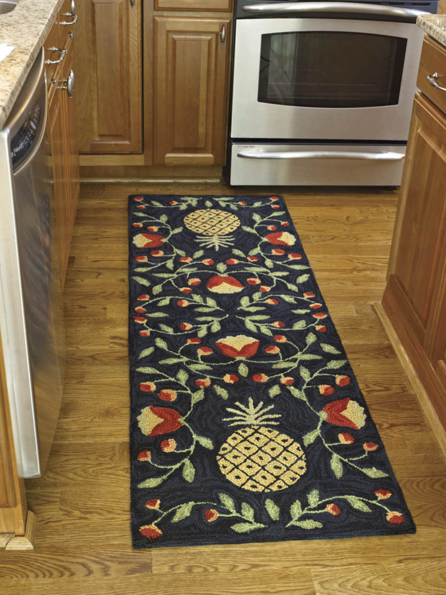 Park Designs Pineapple Handcrafted Country Area Rug Runner Large 24"x72" SPECIAL OFFER SPEND $200 AND GET 20% OFF