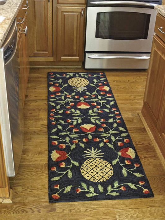 Park Designs Pineapple Handcrafted Country Area Rug Runner Large 24"x72" SPECIAL OFFER SPEND $200 AND GET 20% OFF