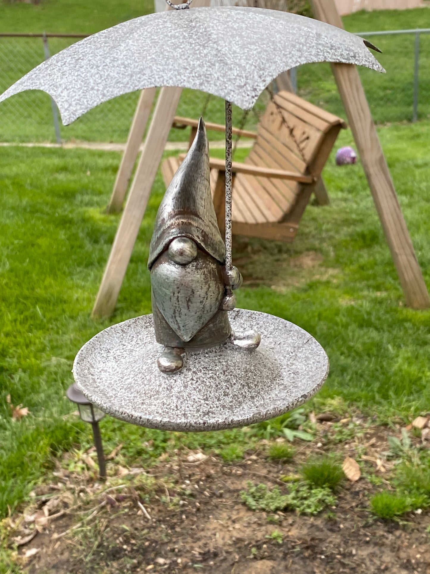 Sullivans Outdoor Gnomes Bird Feeders with Umbrellas Set of 2