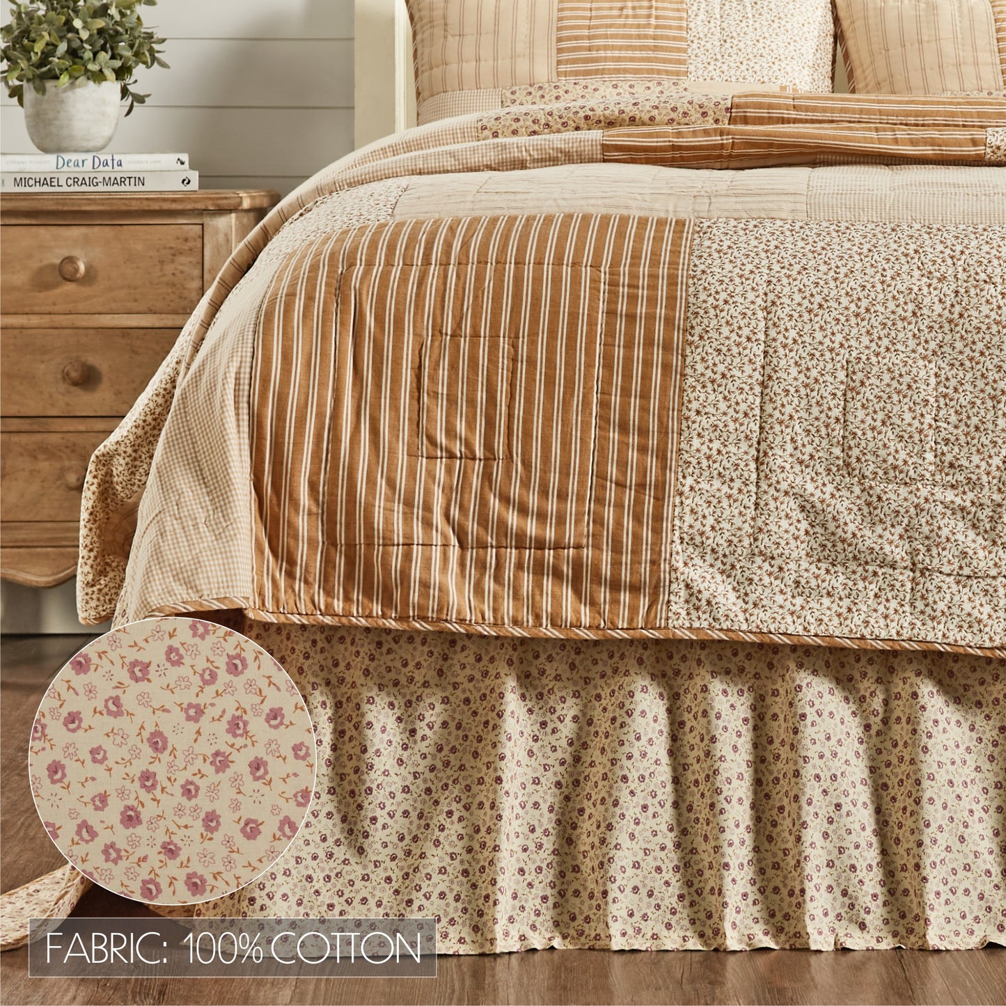 VHC Brands Camilia Queen Quilt Shams and Bed Skirt SPEND $200 - GET 20% OFF