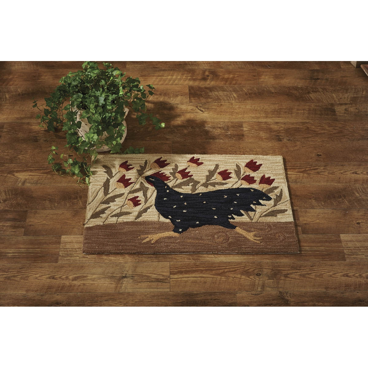 Park Designs Chicken Run Hooked Rug Hand Made Elegant Designs OVERSTOCK DISCOUNTS