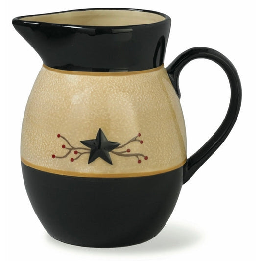 Park Designs Star Vine Pitcher Hand Painted Embossed Star - Unique Collectibles 4 YOU