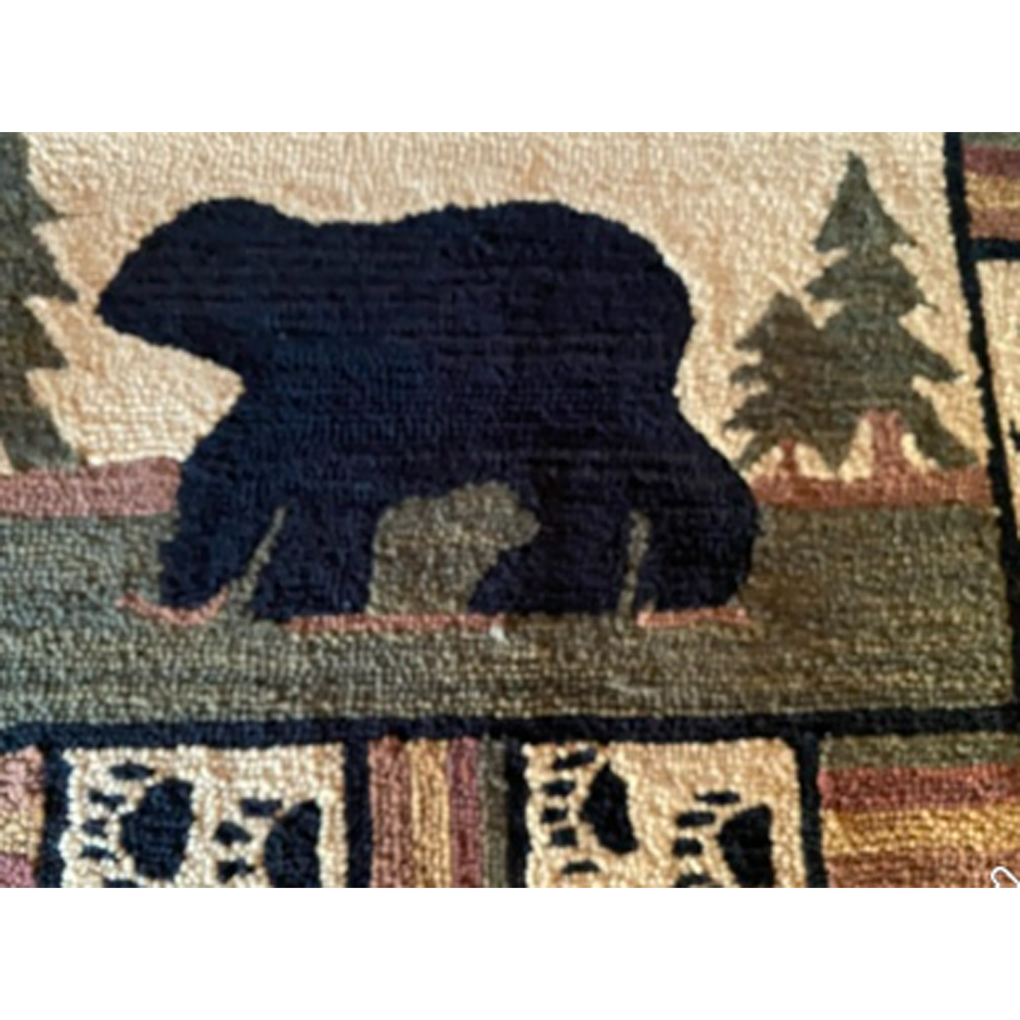 Park Designs Black Bear Hook Rug 24" X 36 - Unique Collectibles 4 YOU