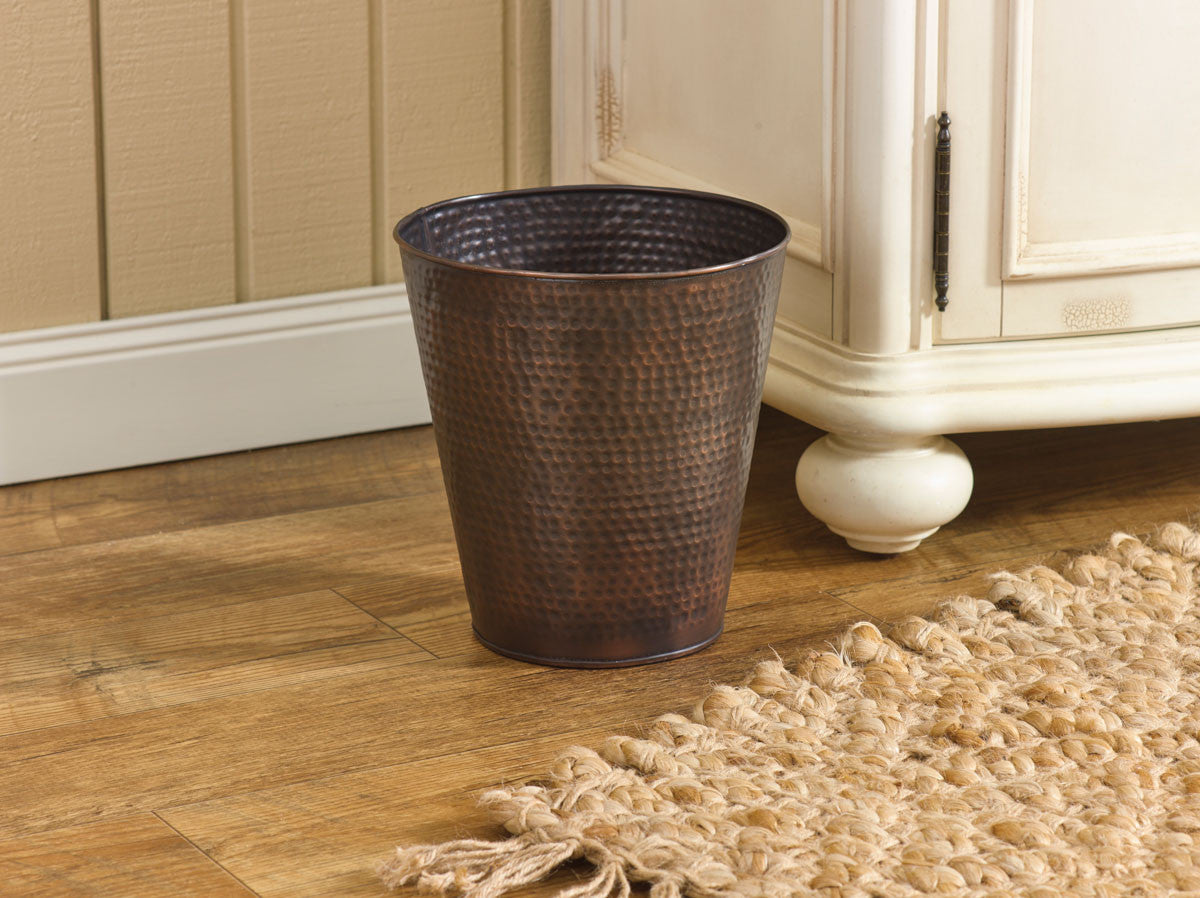 Hammered Copper Waste Basket by Park Designs