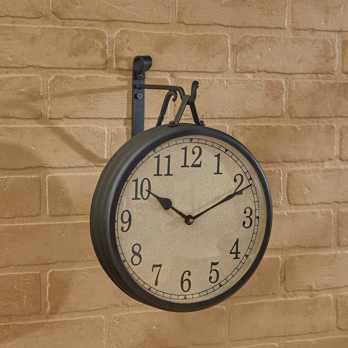 Small Decorative Hanging Clock with Iron Hook 6" High