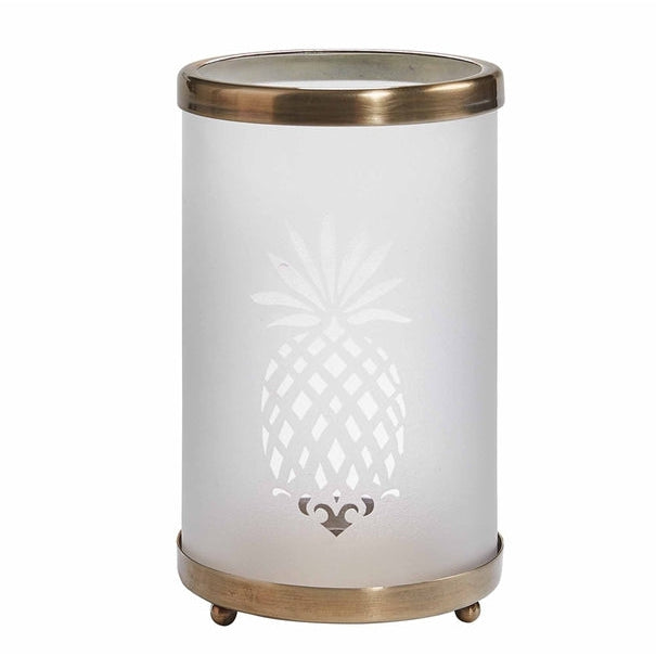 Park Designs Etched Glass Pillar Candle Holder Pineapple Summer Designs - Unique Collectibles 4 YOU
