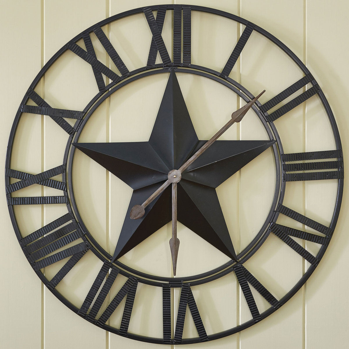 Large Wall Clock Unique Star Design
