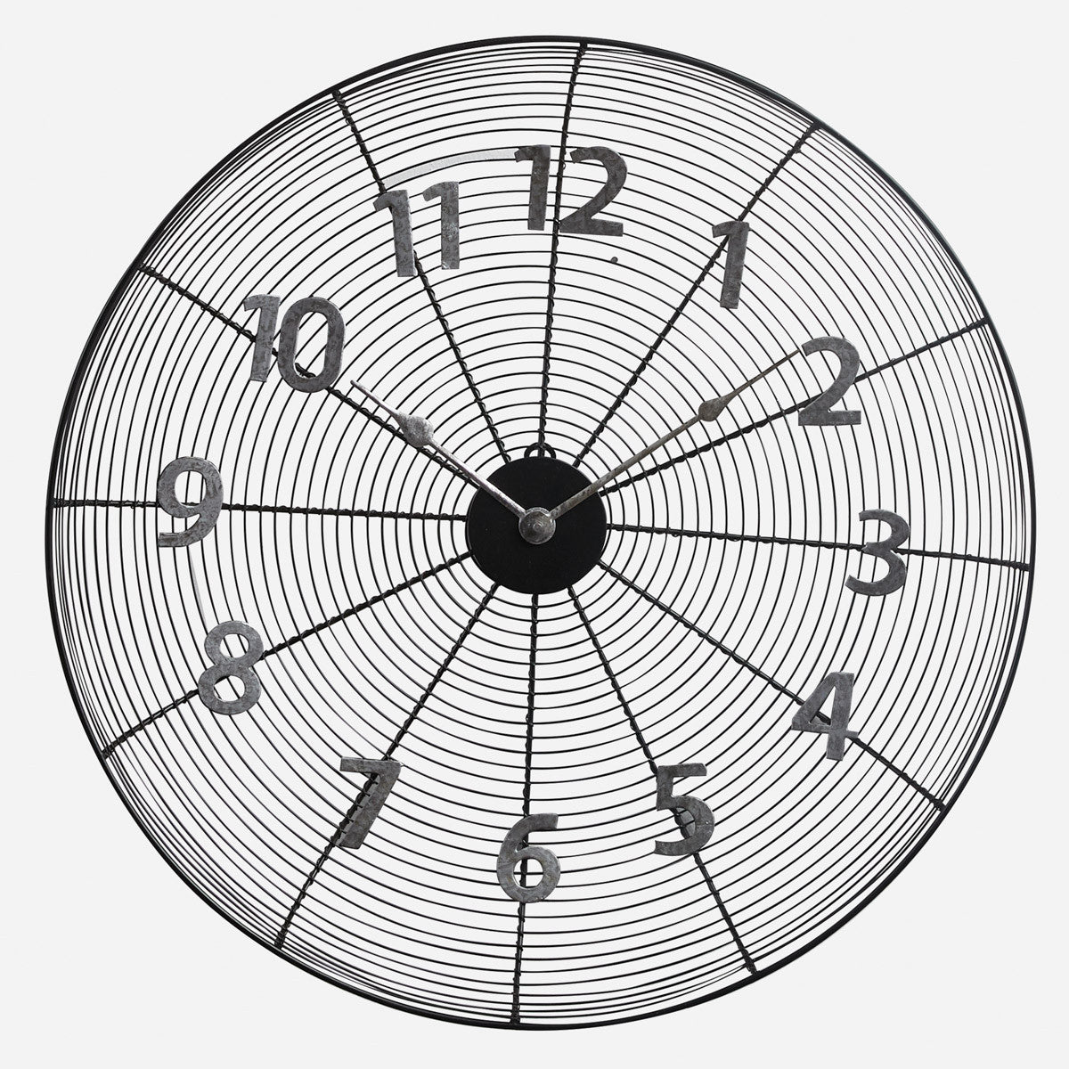 Wire Fan Cover Clock 21 Inch Rustic Designs